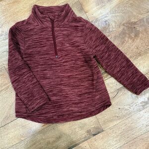 Old Navy Fleece Maroon Quarter-Zip Pullover